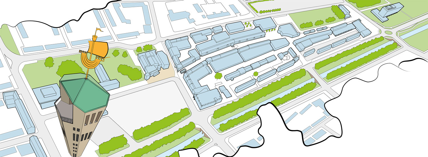 Illustratie Emmeloord centrum Flevoland